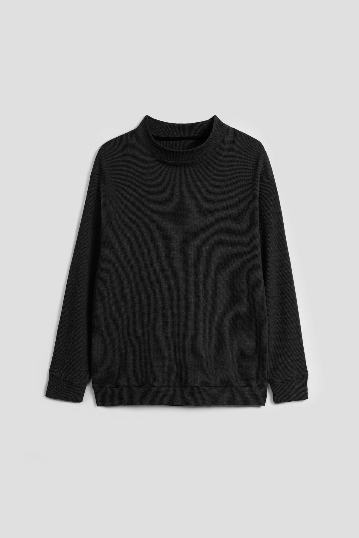 Thermal Waffle Sweatshirt - Raven