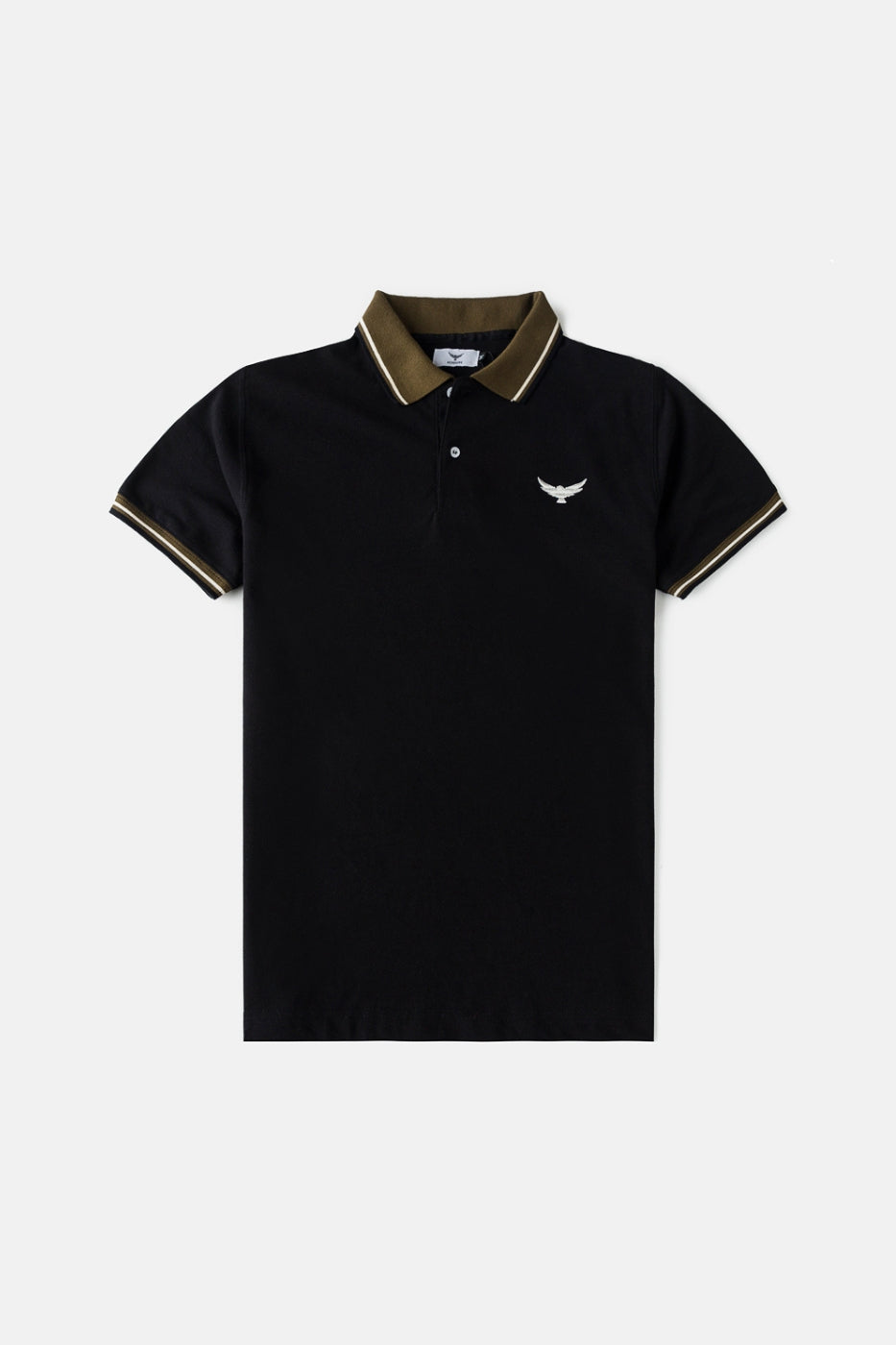 Contrast Collar Polo Shirt -  Ranger