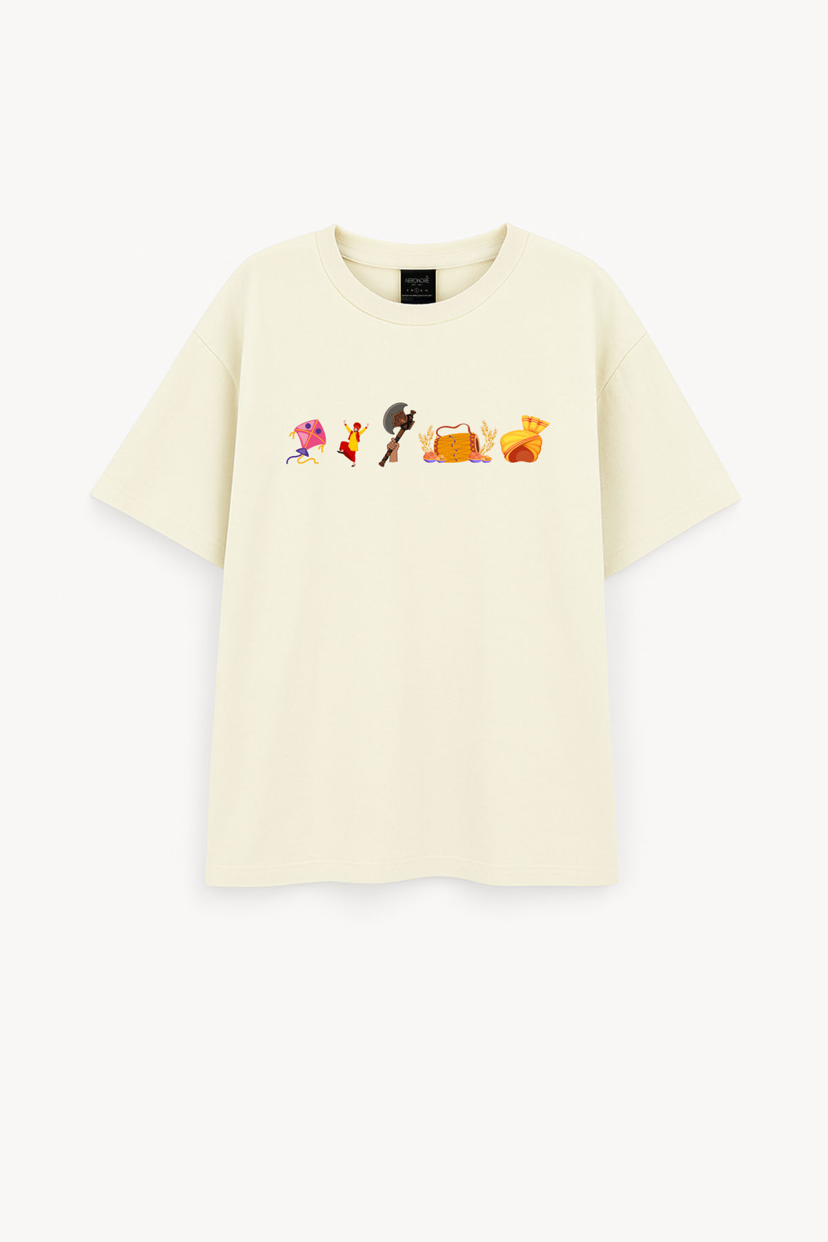 “Mera Punjab Drip” Cotton Oversized T Shirt - Ivory