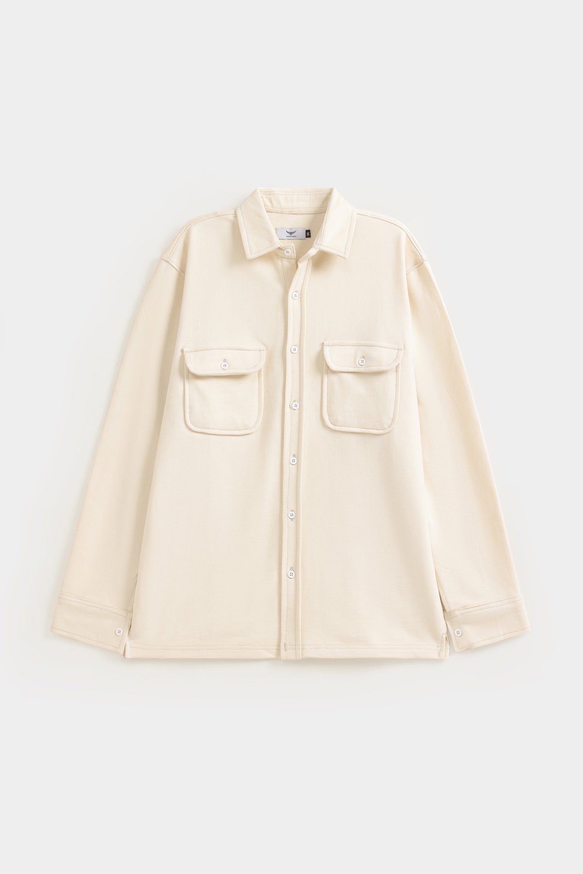 Double Pocket Button up Shacket - Ivory