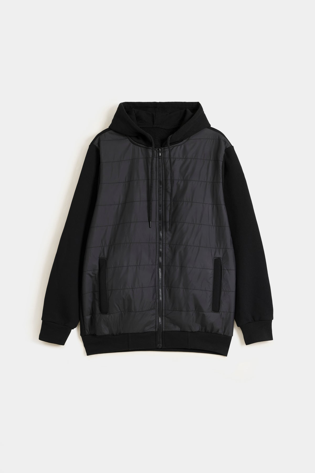 Hooded Parachute Jacket - Black