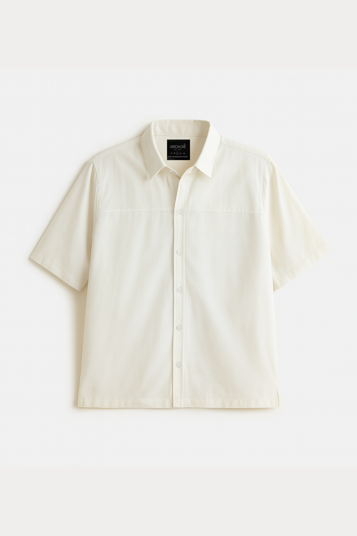 Oversized Cotton Panel Shirt - Ivory