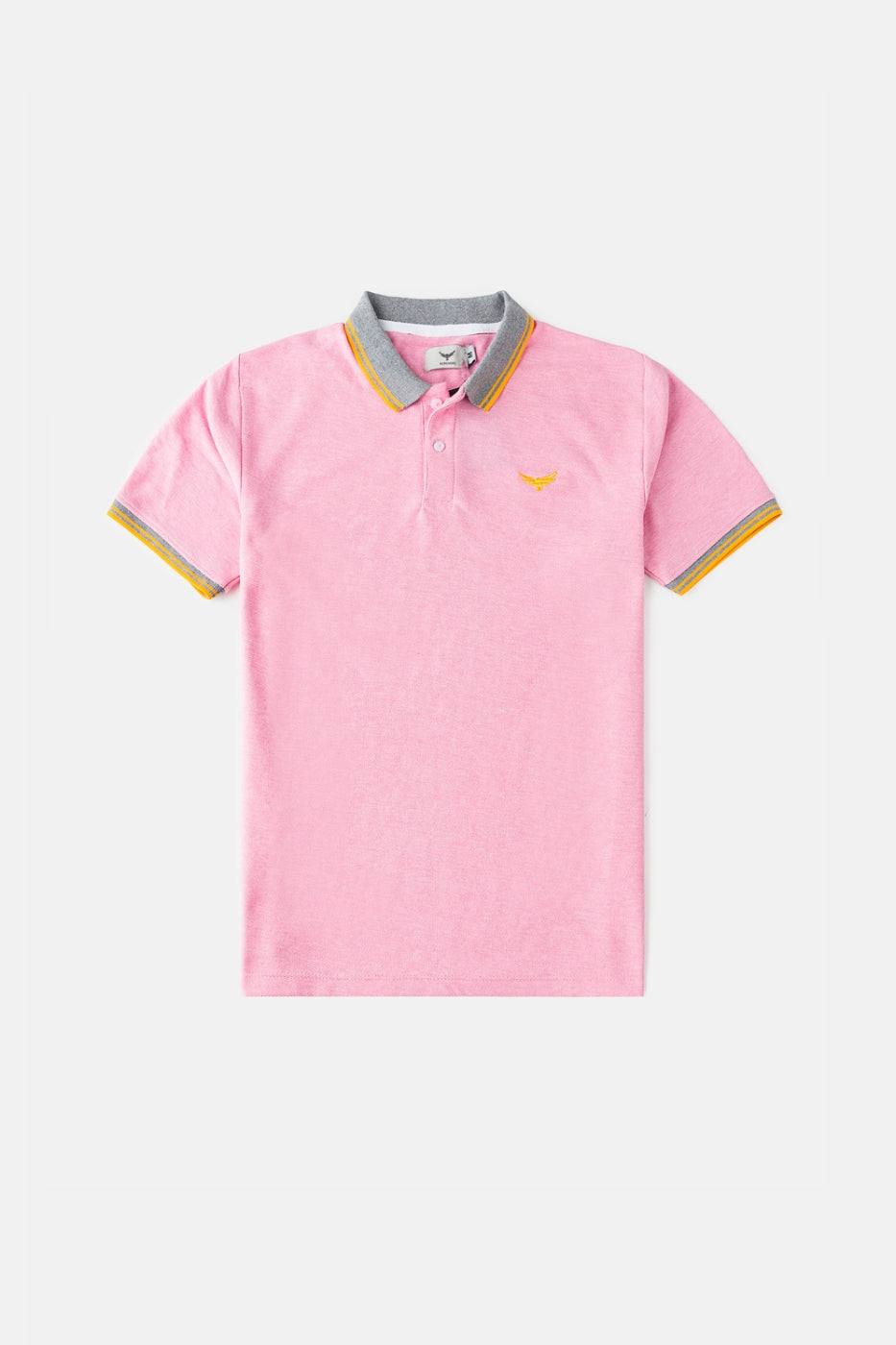 Contrast Collar Polo Shirt - Flamingo