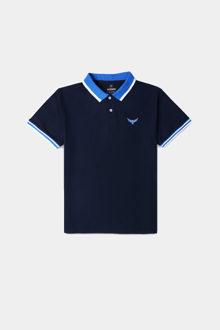 Contrast Collar Polo Shirt - Poseidon