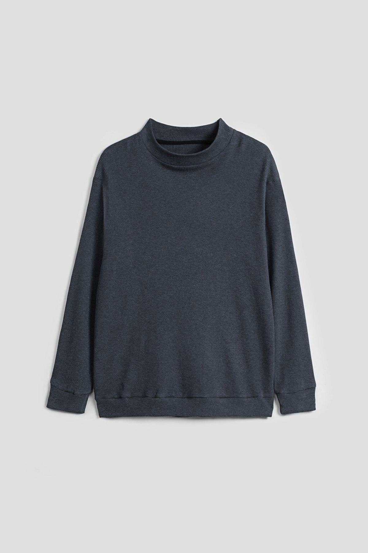 Thermal Waffle Sweatshirt - Charcoal