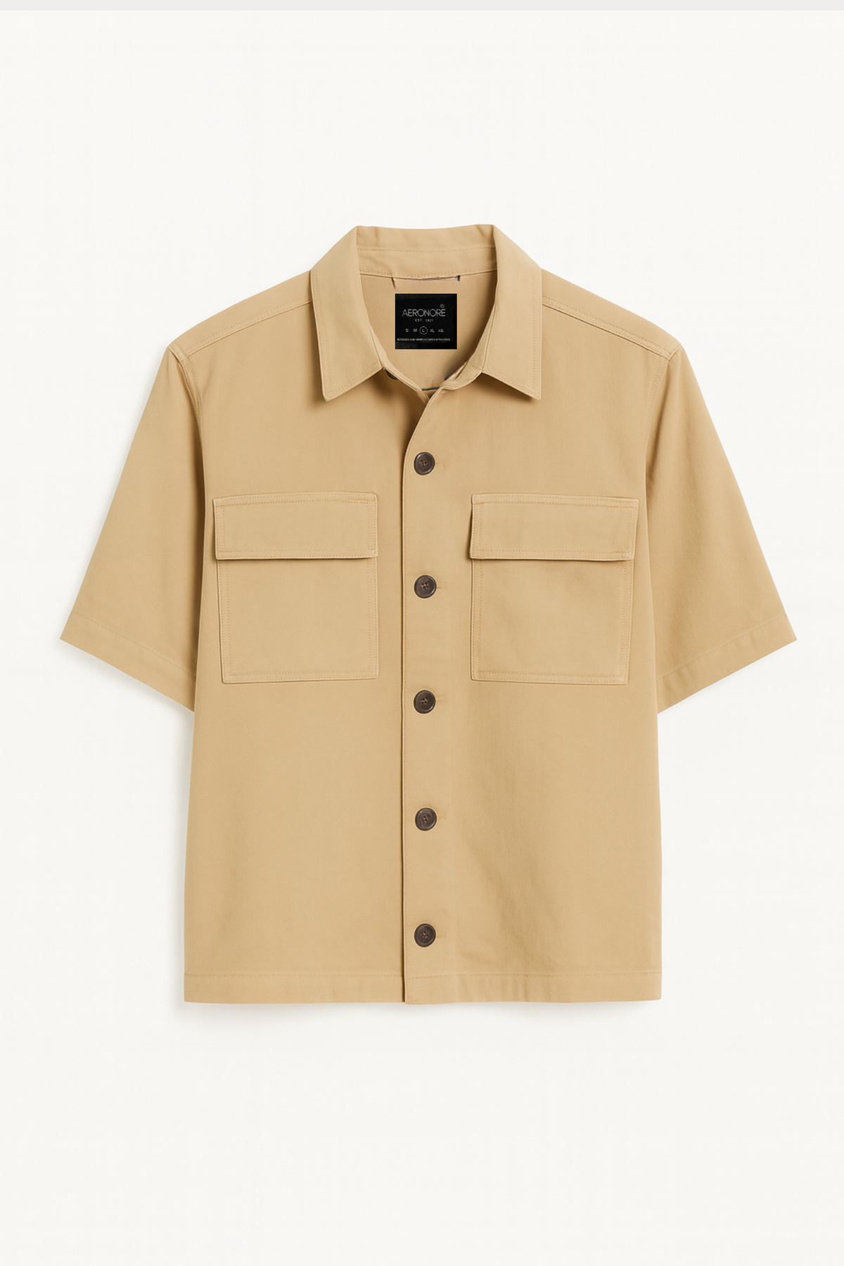 Cotton Twill Summer Shacket - Dune