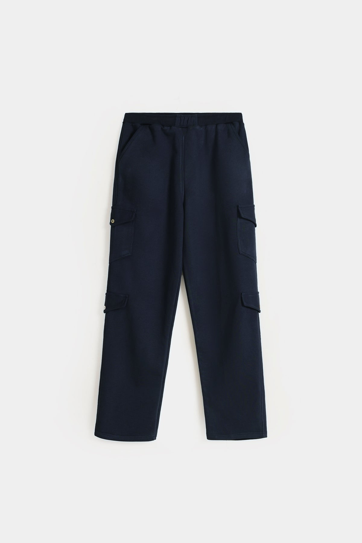 Cotton Terry Cargo Pants - Royal Blue