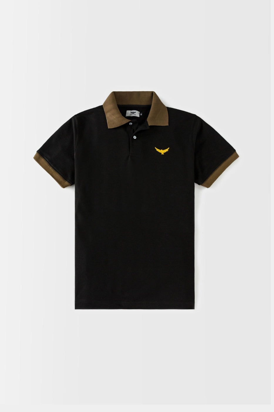 Contrast Collar Polo Shirt - Midnight Black