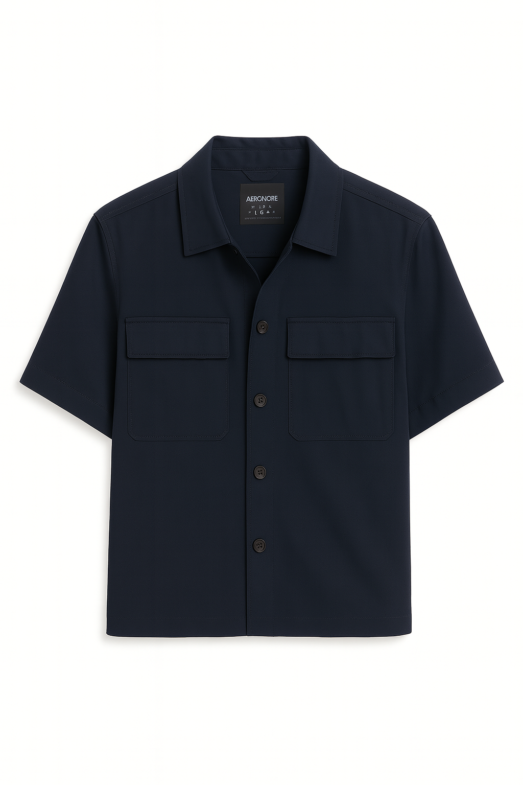 Cotton Twill Summer Shacket - Royal Navy