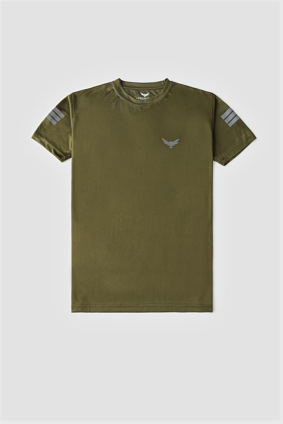 Arm Stripes Sports T Shirt - Army Green