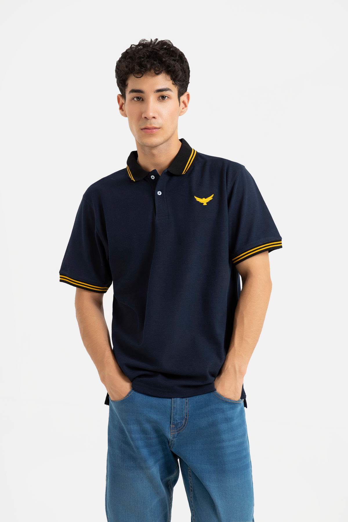 Contrast Tipping Collar Polo Shirt - New England