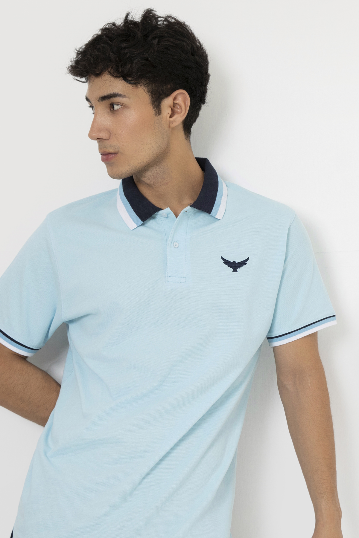 Contrast Collar Polo Shirt - Sorrento