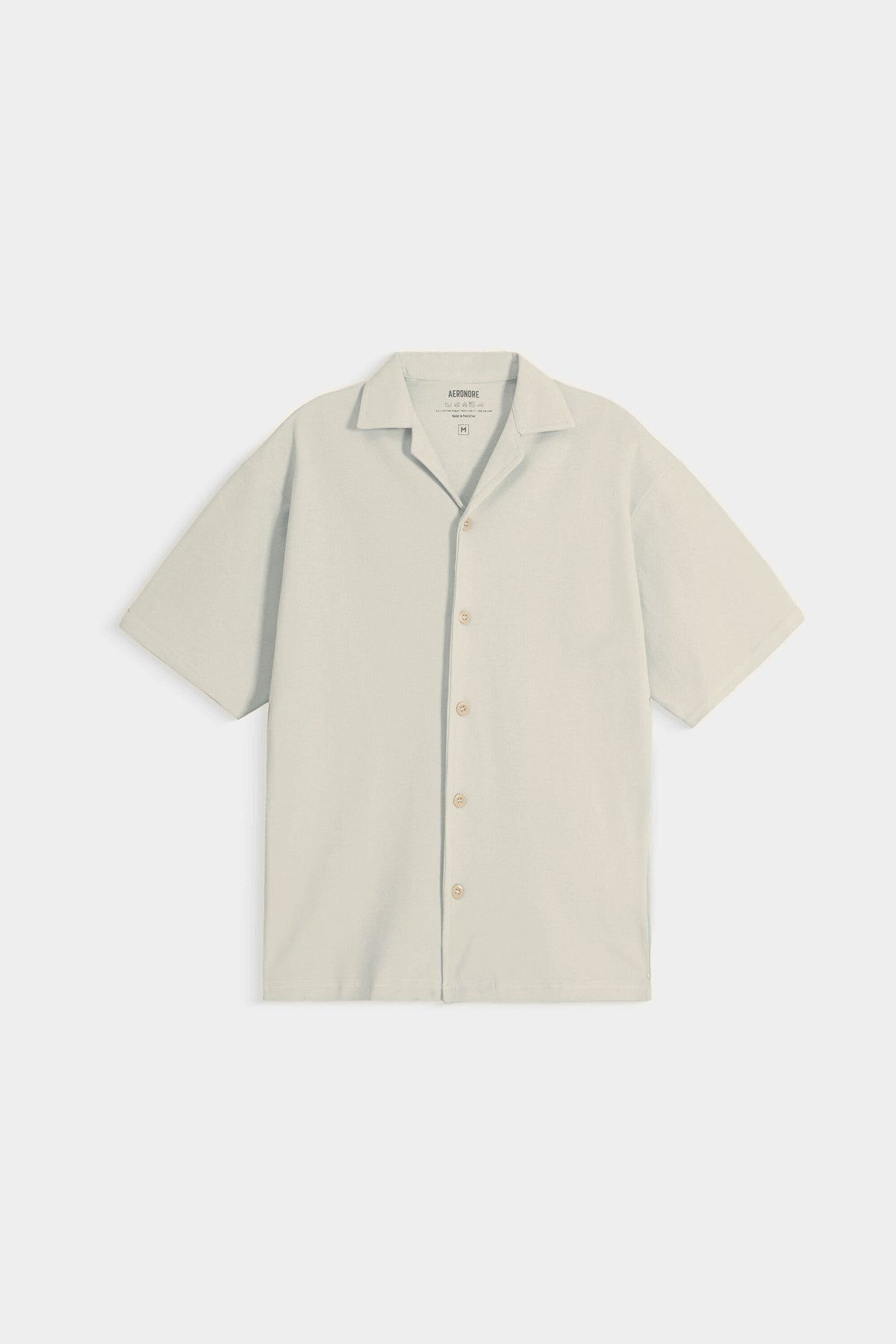 Cotton Resort Collar Shirt - White Sand