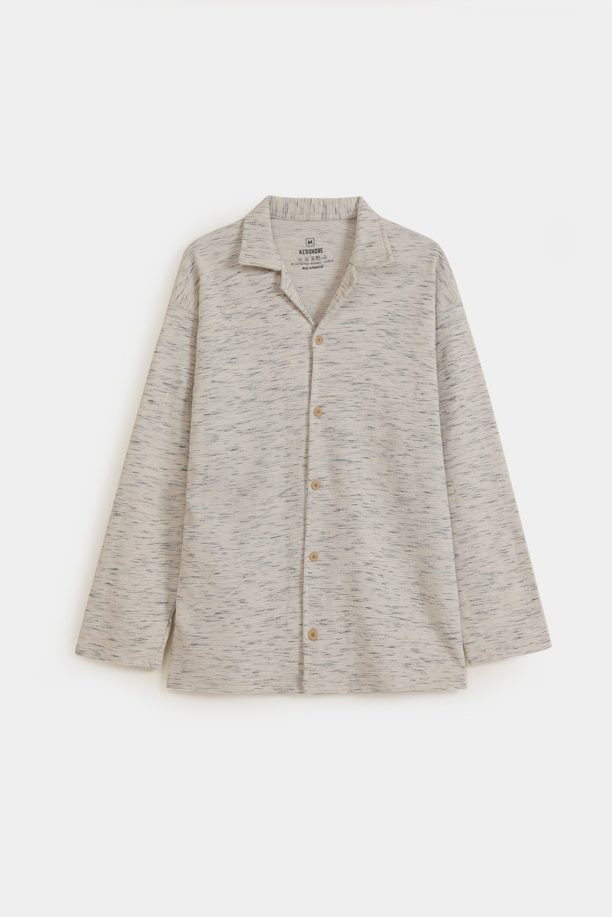 Cotton Mesh Resort Collar Full Shirt - Tuscany