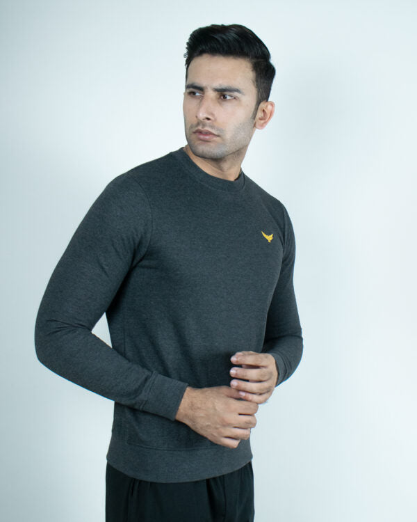 Gold Eagle Fleece Sweatshirt - Charcoal