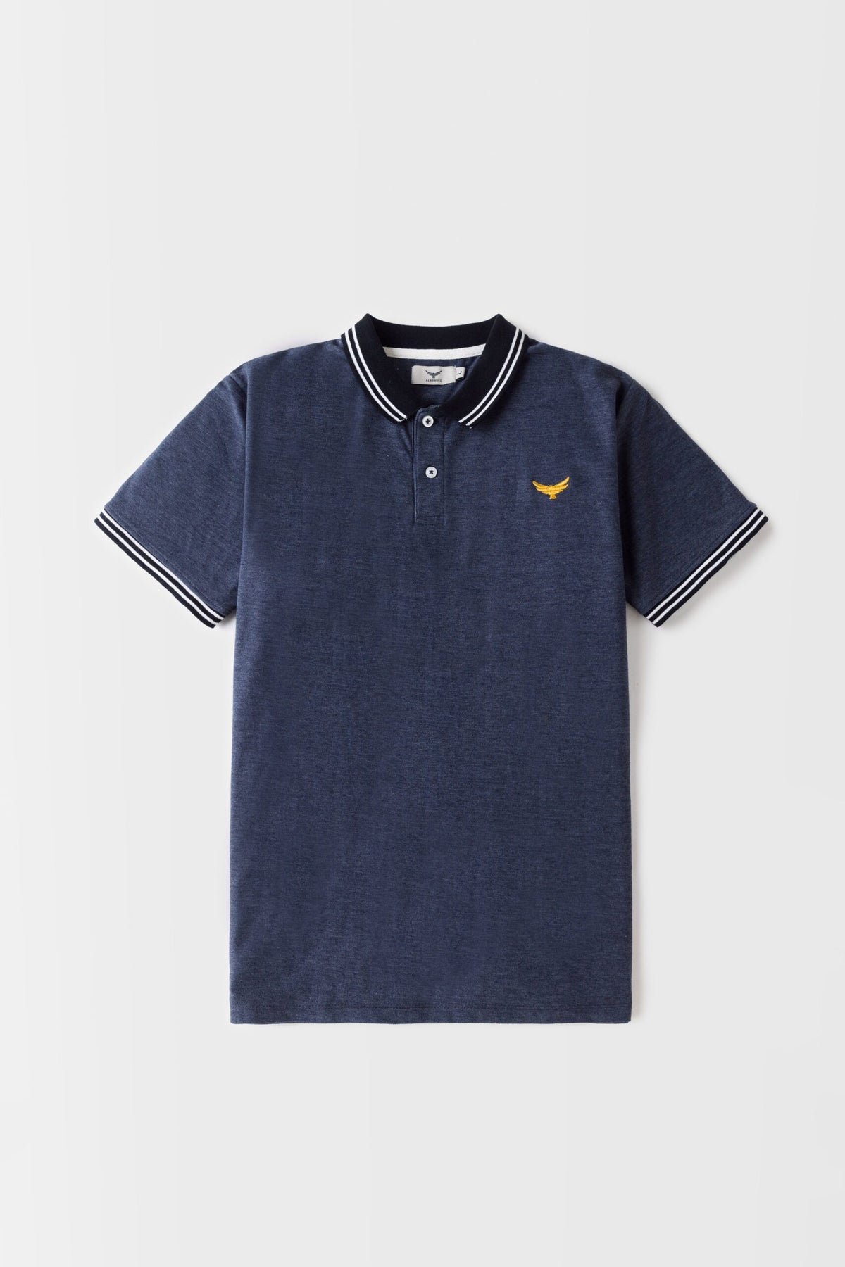 Contrast Tipping Collar Polo Shirt - Iron Grey