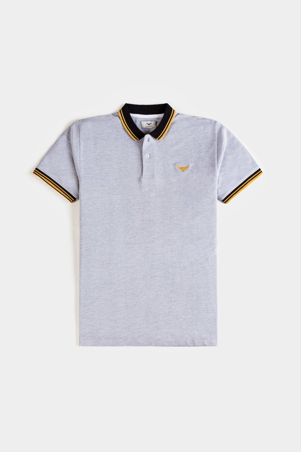 Contrast Tipping Collar Polo Shirt - Harbor Grey