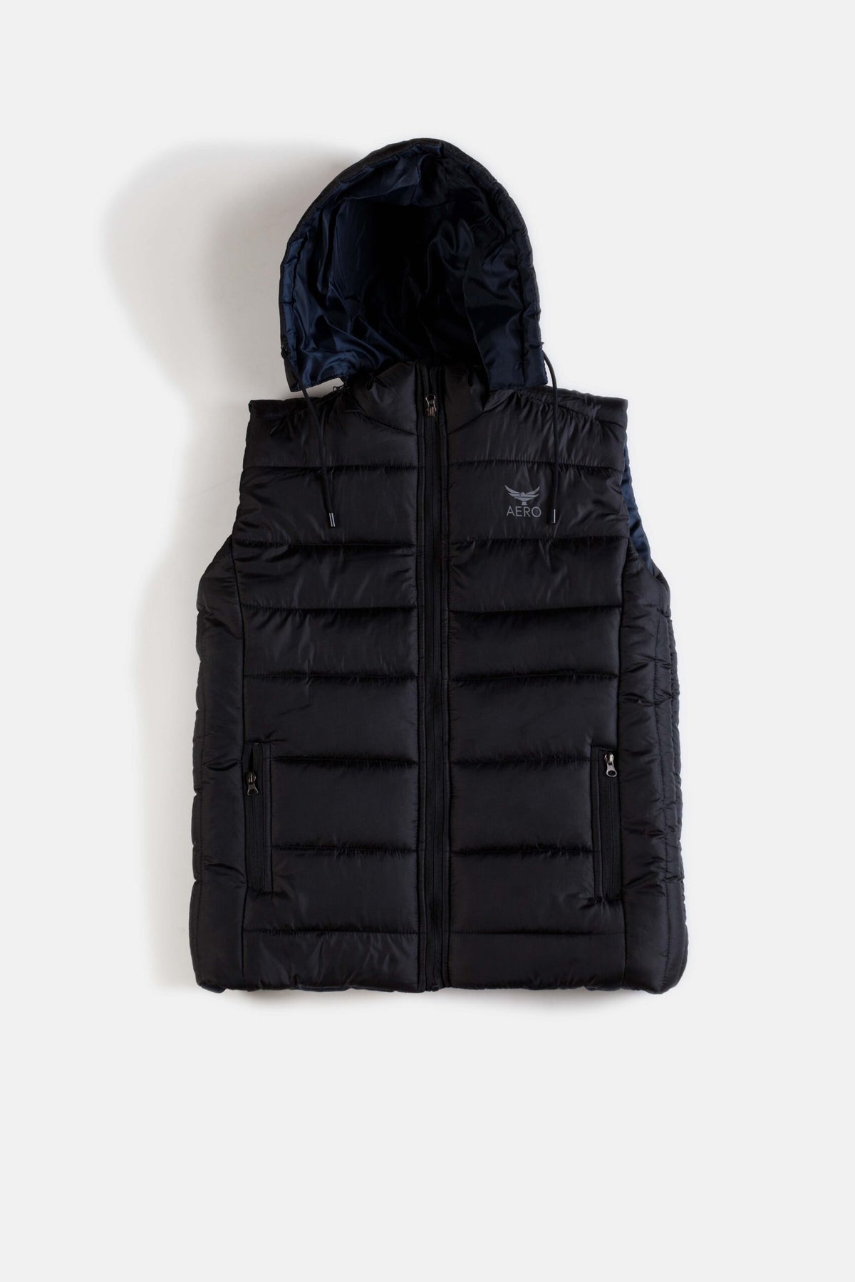 Premium Puffer Sleeveless Jacket - Raven Black