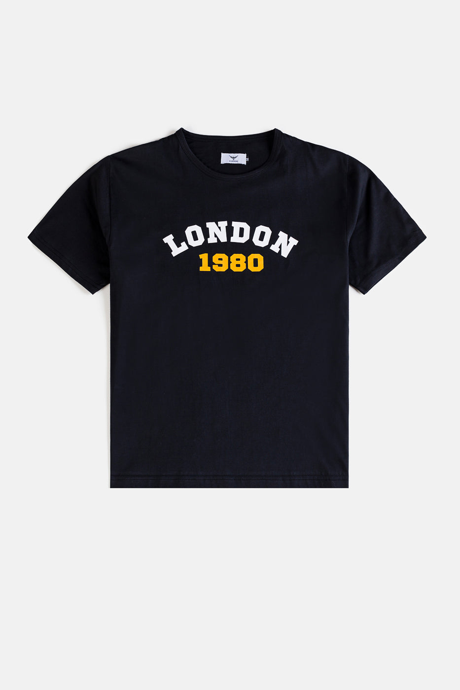 Cotton London Print T Shirt - Black