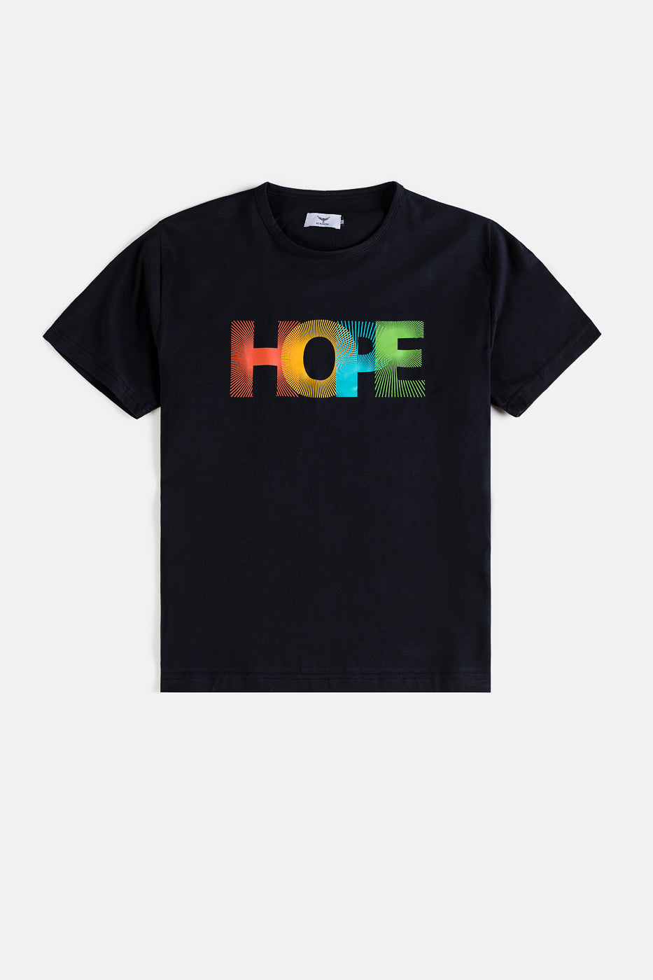 Cotton Hope Print T Shirt - Black