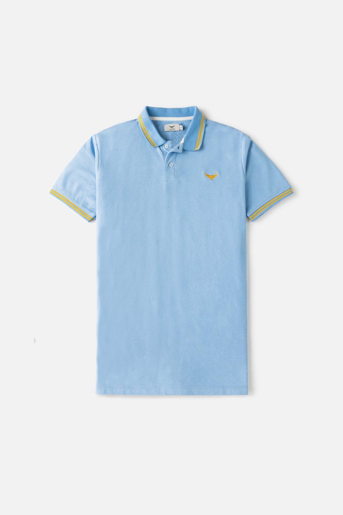 Tipping Collar Polo Shirt - Maya Blue