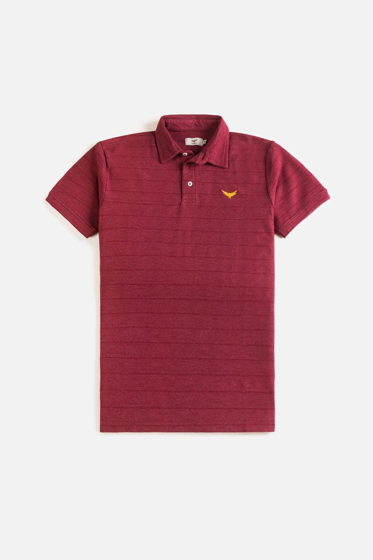 Self Collar Polo Shirt - Blood Red