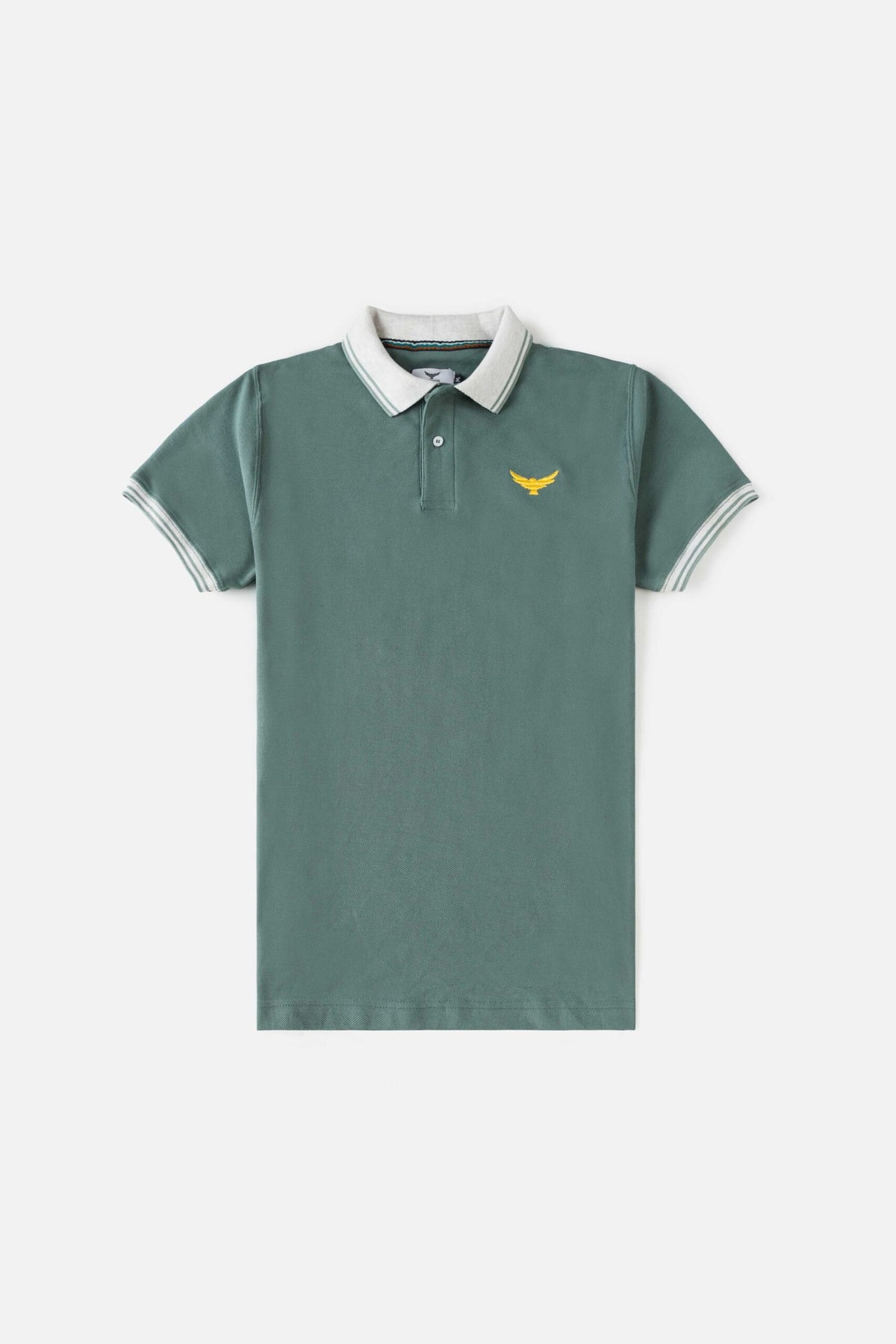 Contrast Collar Polo Shirt - Jade