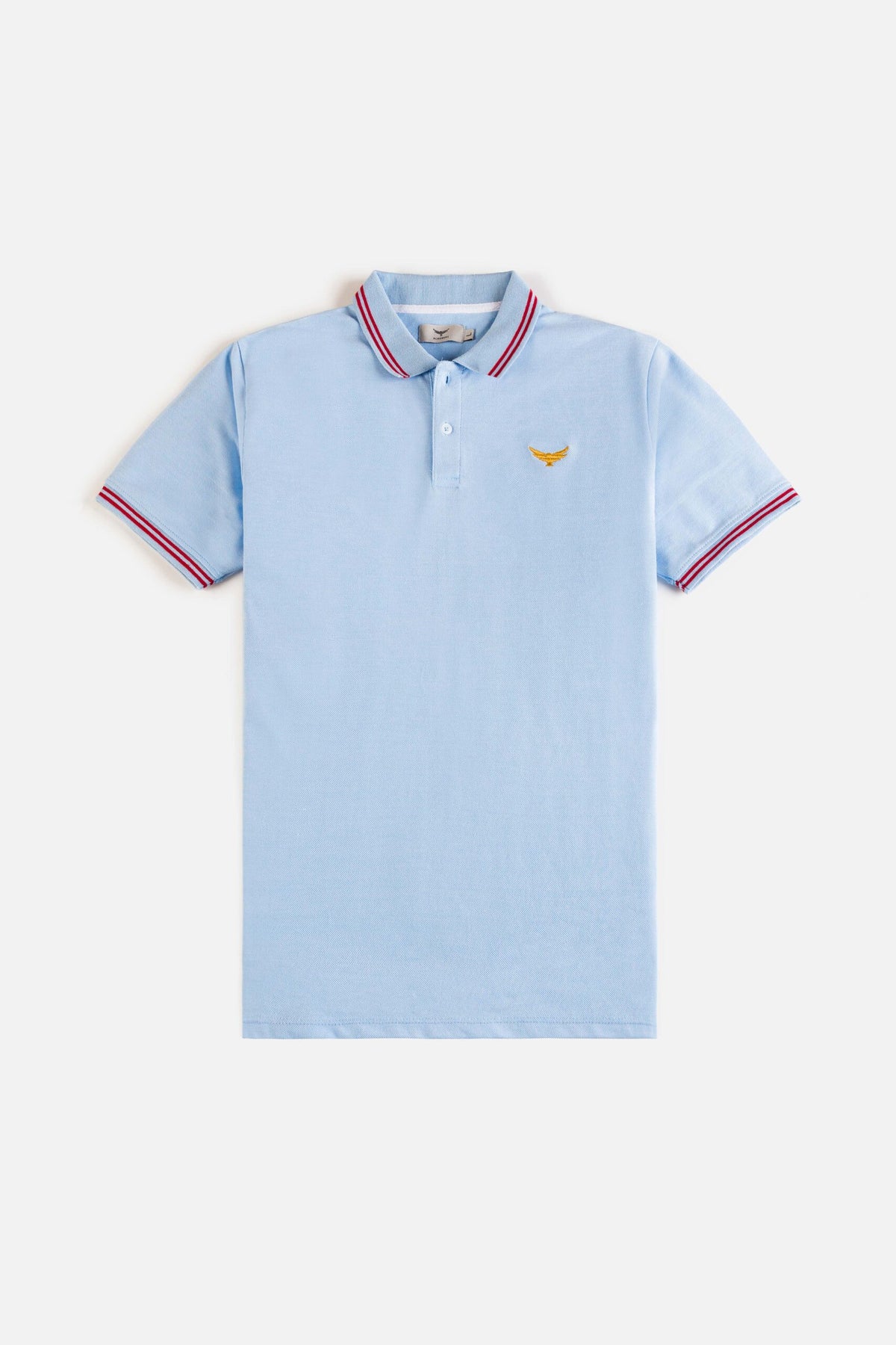 Tipping Collar Polo Shirt - Carolina Blue