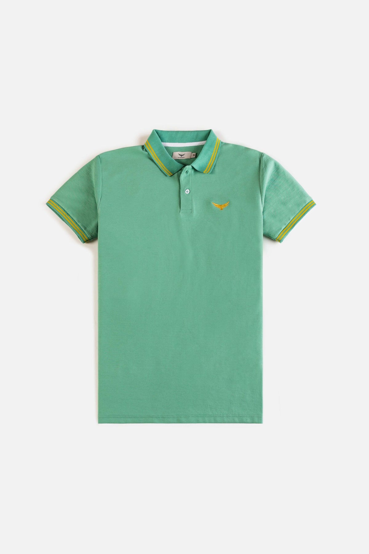 Tipping Collar Polo Shirt - Aqua Marine