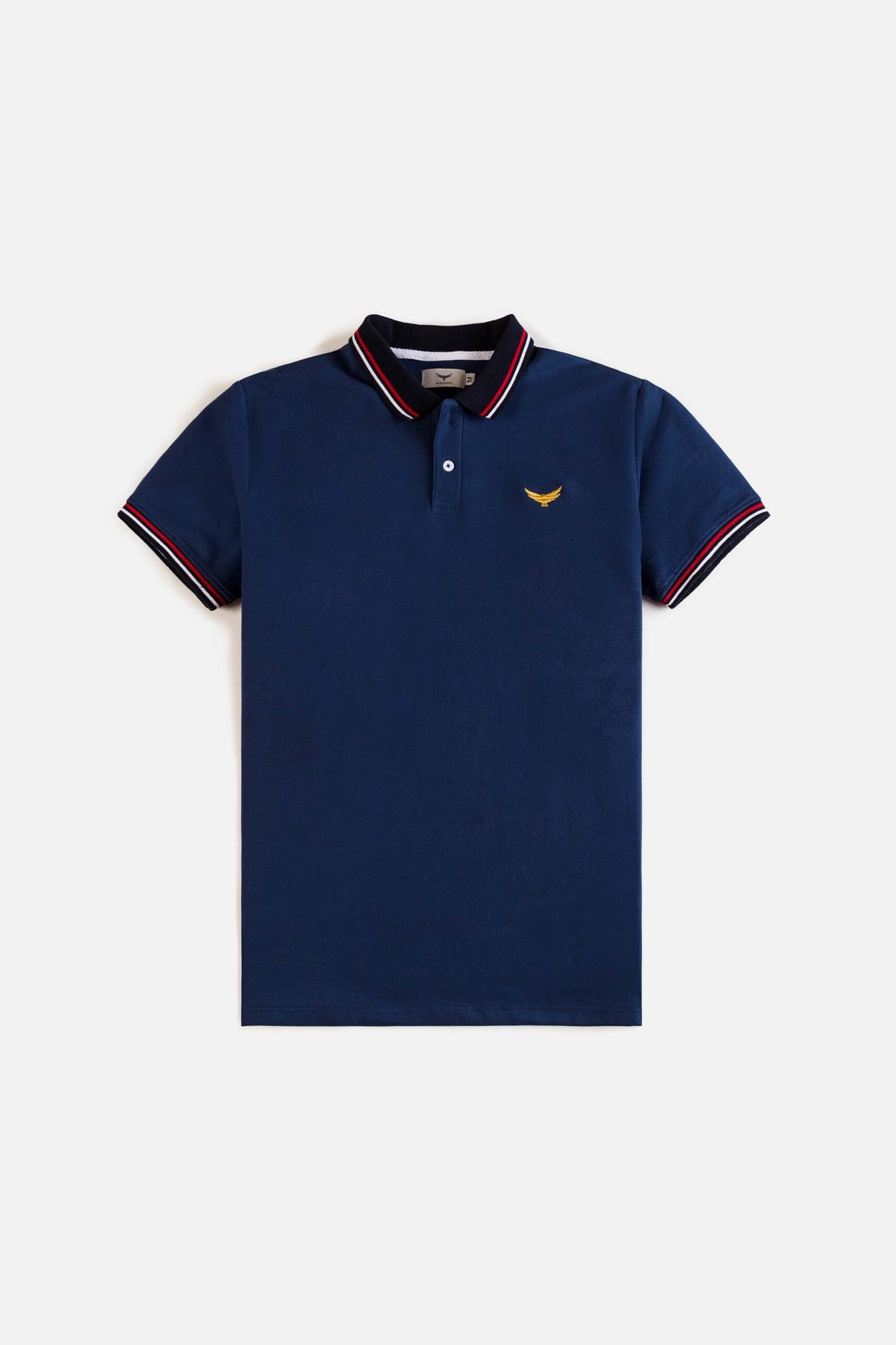 Contrast Tipping Collar Polo Shirt - Royal Blue